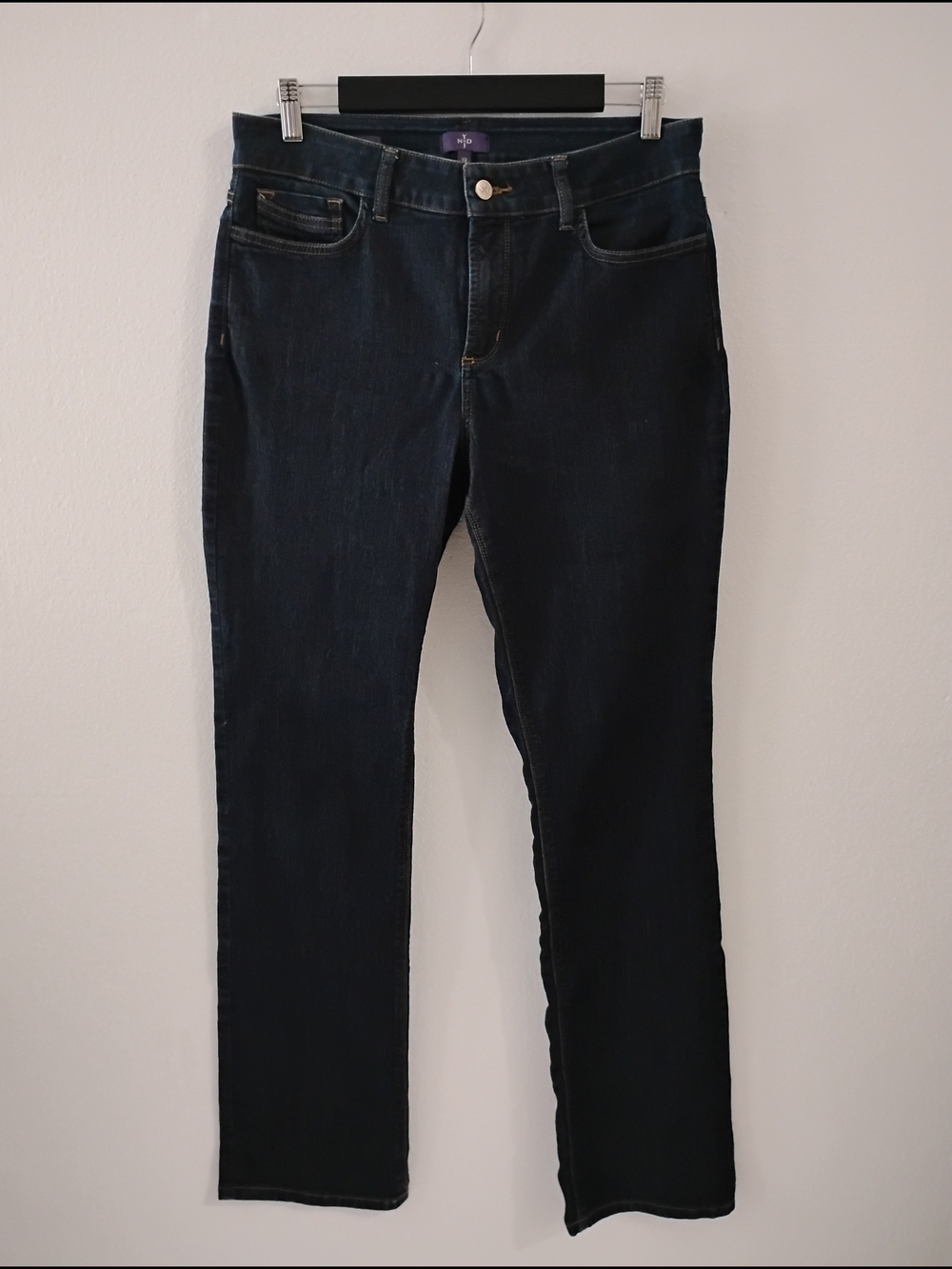 NYDJ Marilyn Straight Jeans Women's Size 12 Dark Denim